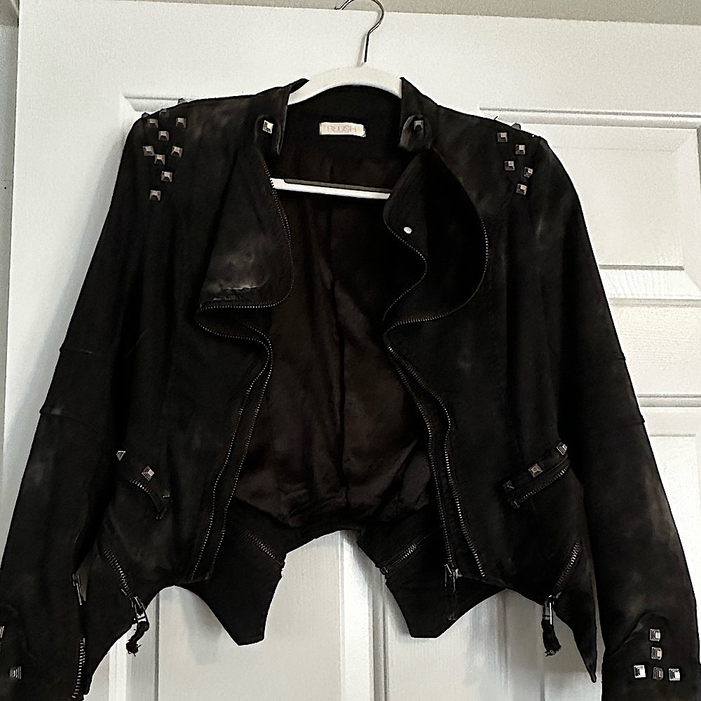 Bomber Jacker! Black with Rinestone!